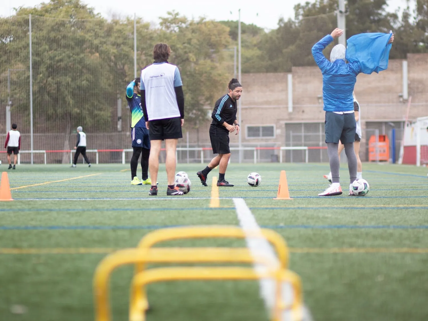 Ejercicios técnicos con el entrenador