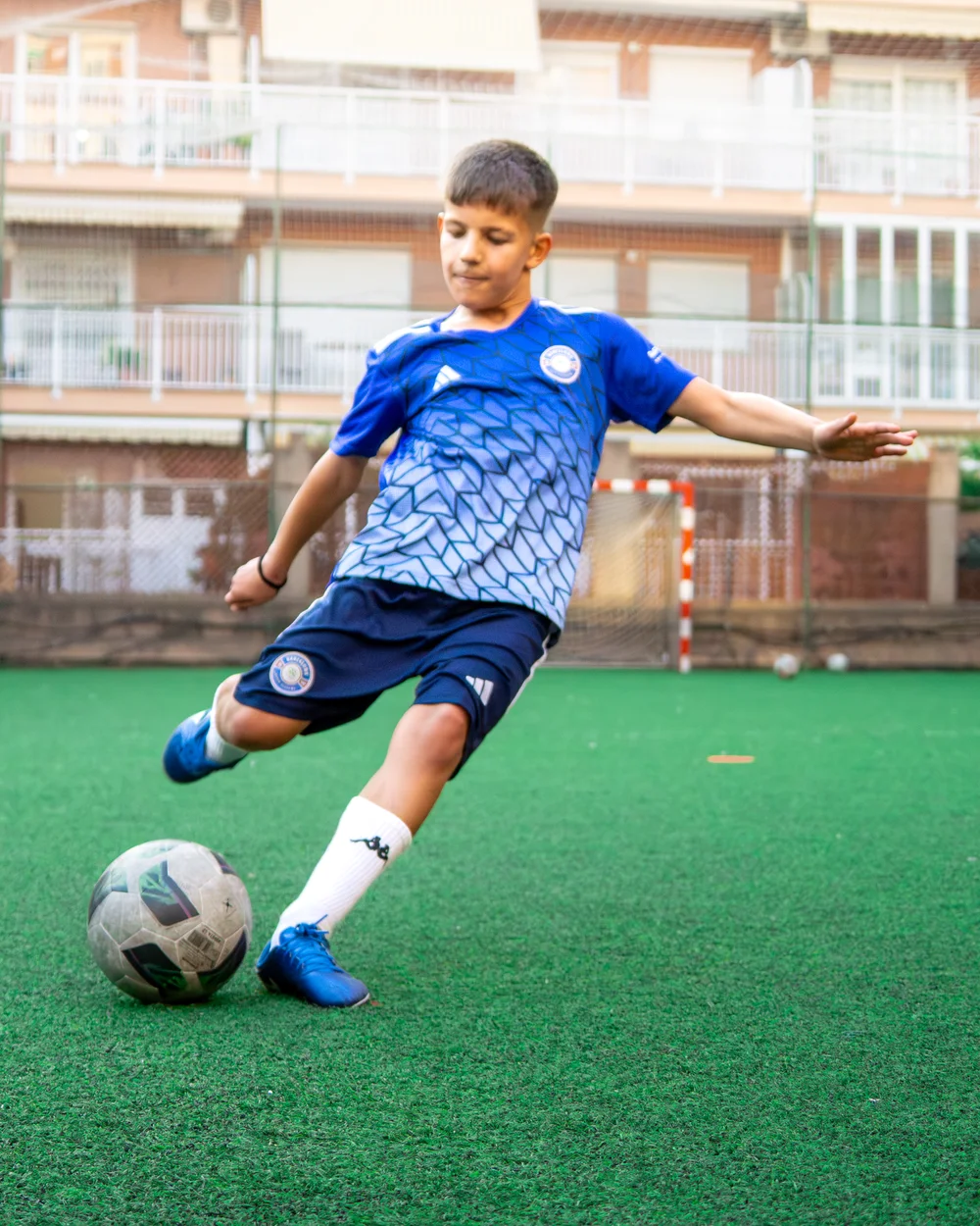 Player striking the ball during BW Academy training